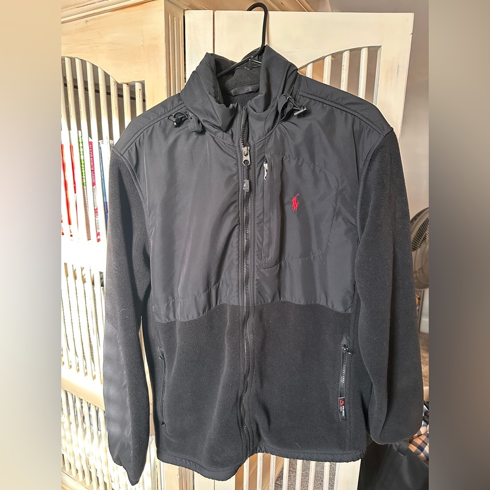 Polo by Ralph Lauren Men’s Medium Black Polartec Classic Nylon and Fleece Jacket